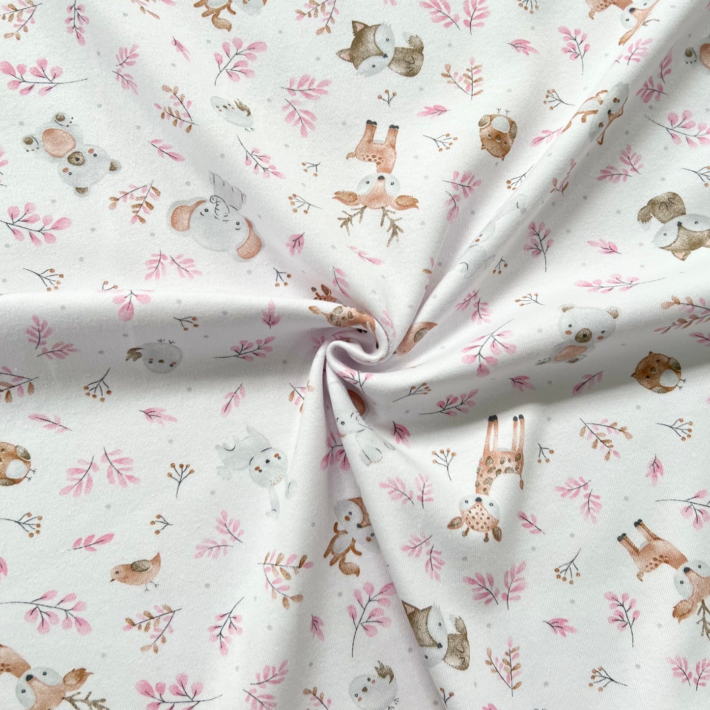 Interlock 30/1 Animalitos Cute Rosa