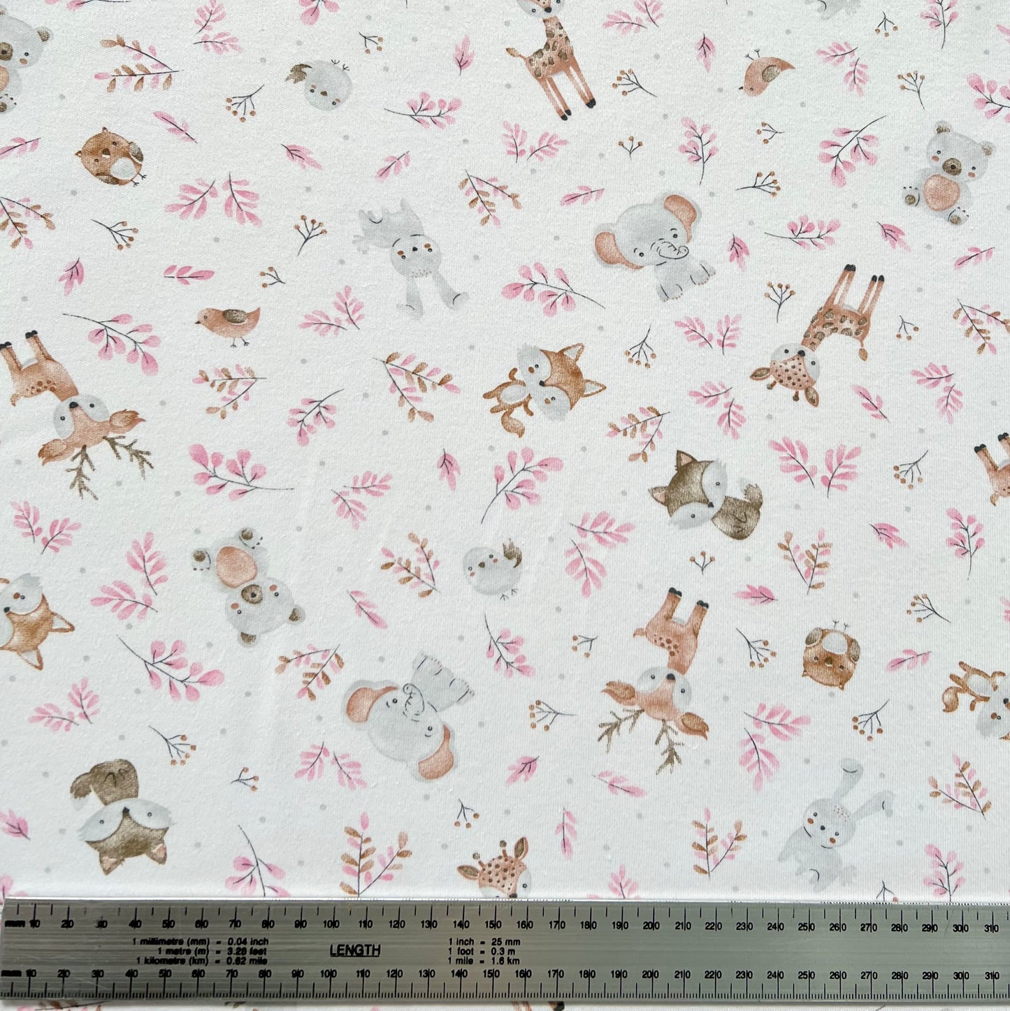 Interlock 30/1 Animalitos Cute Rosa