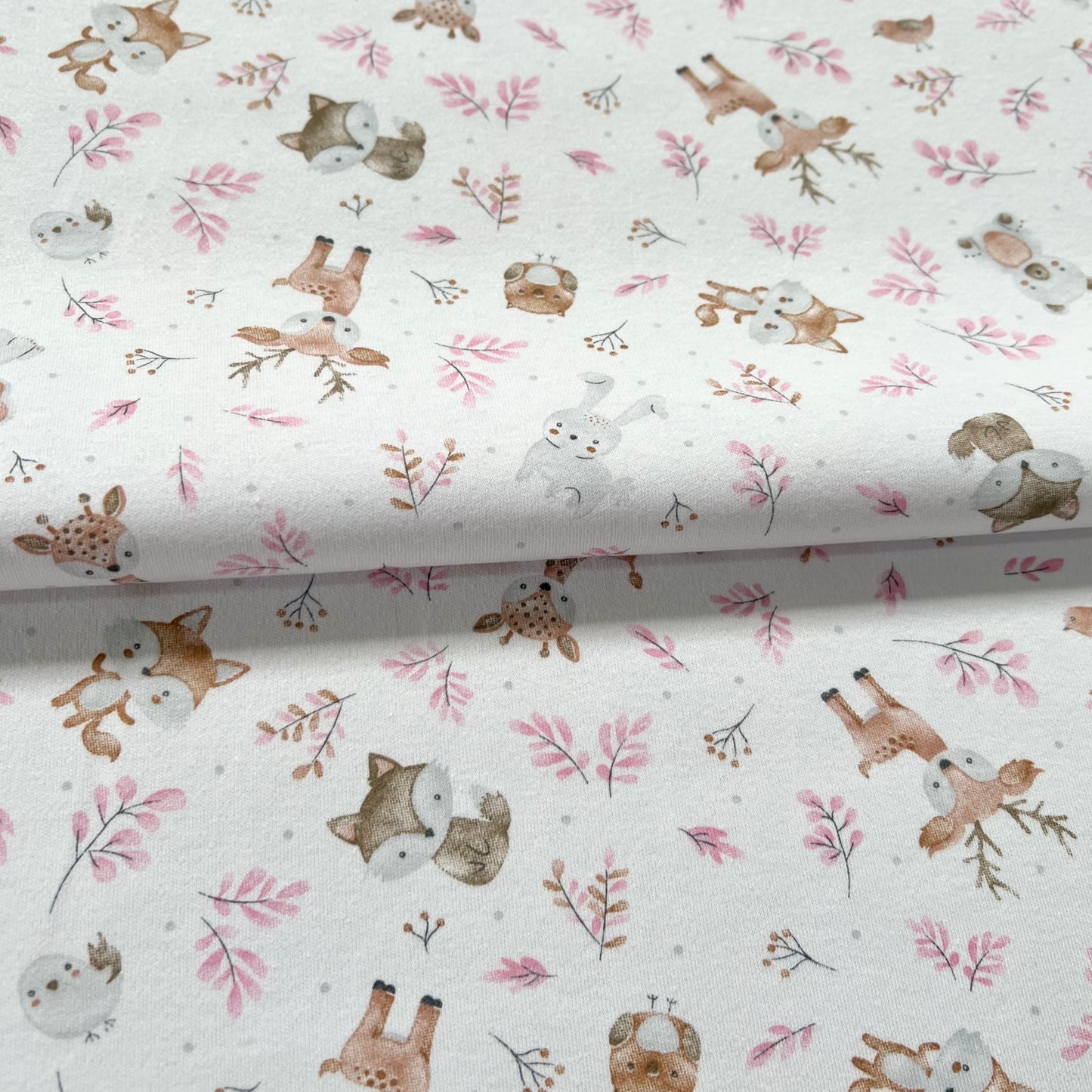 Interlock 30/1 Animalitos Cute Rosa