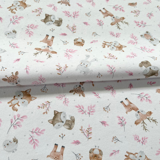 Interlock 30/1 Animalitos Cute Rosa