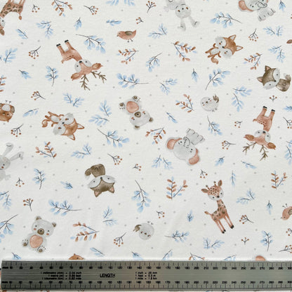 Interlock 30/1 Animalitos Cute Celeste