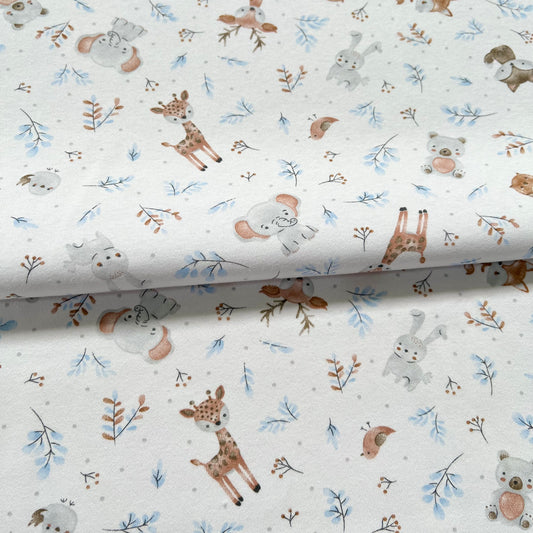 Interlock 30/1 Animalitos Cute Celeste