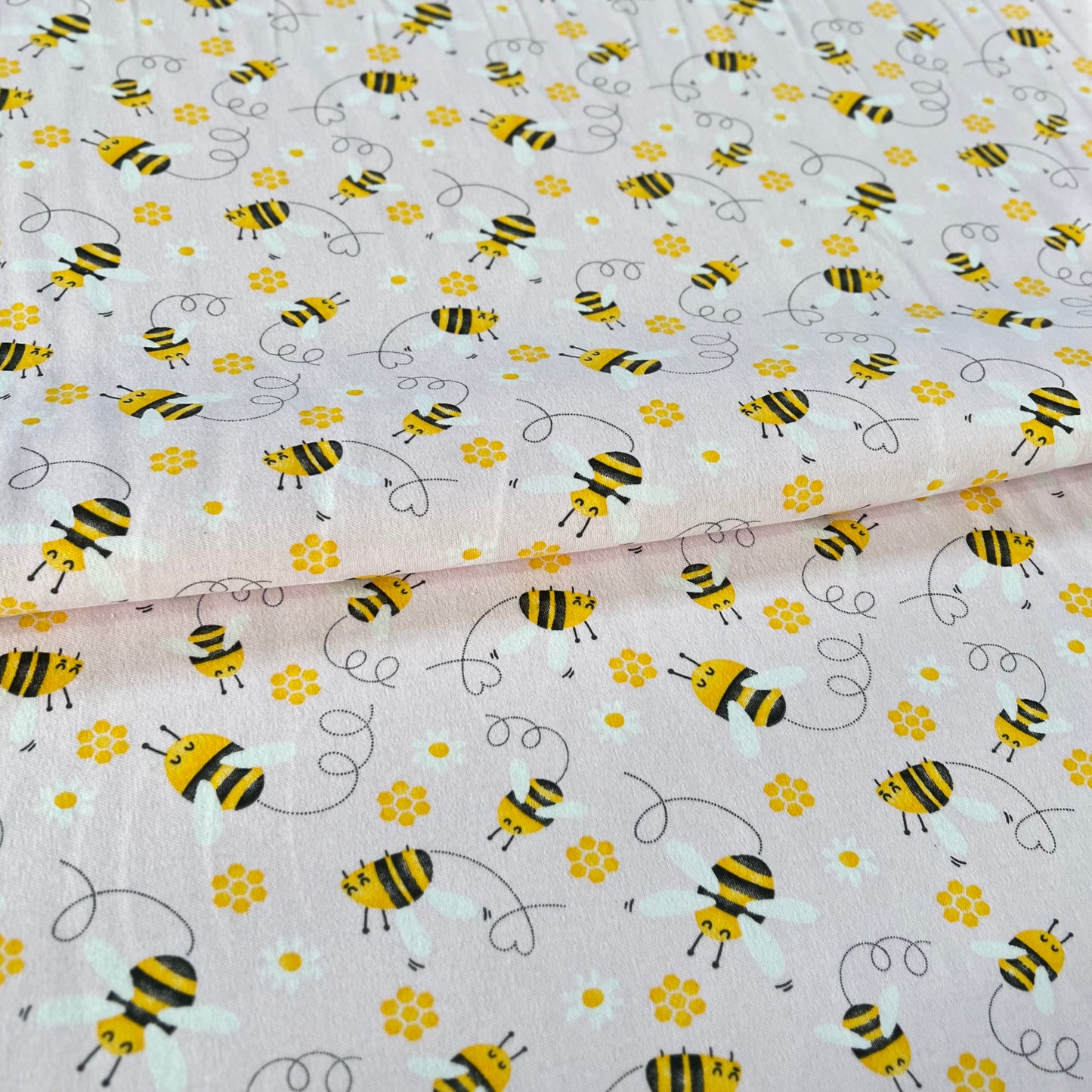 Interlock 30/1 Abejitas Rosa