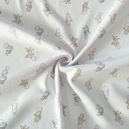 Interlock 30/1 Animales y Globos Rosa