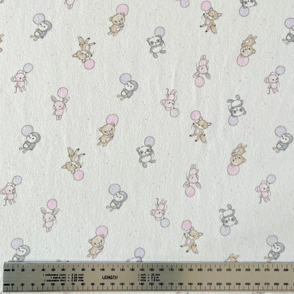 Interlock 30/1 Animales y Globos Rosa