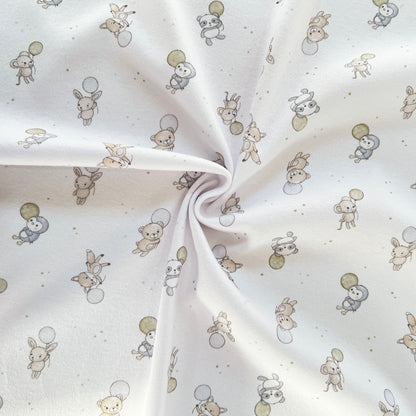 Interlock 30/1 Animales y Globos Beige