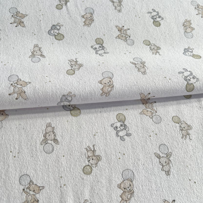 Interlock 30/1 Animales y Globos Beige