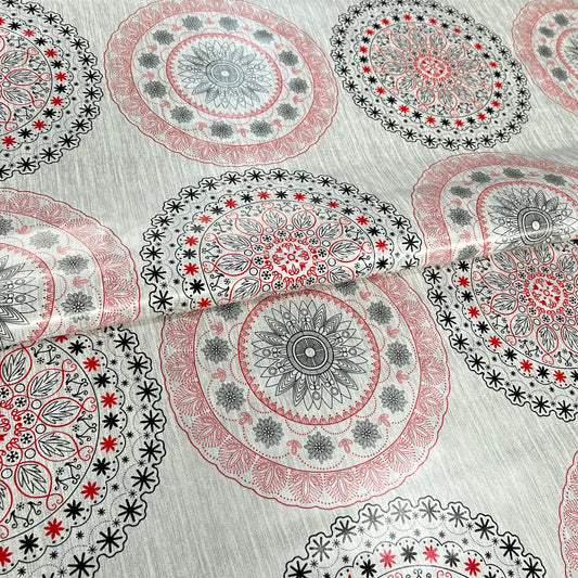 Mantelería Premium Mandala Rojo