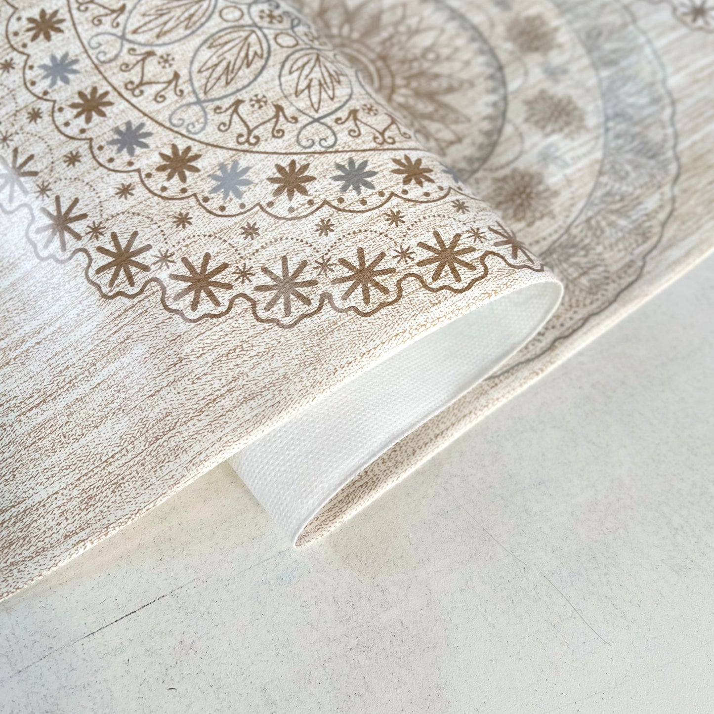 Mantelería Premium Mandala Beige