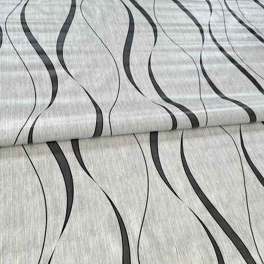 Mantelería Premium Ondas Gris