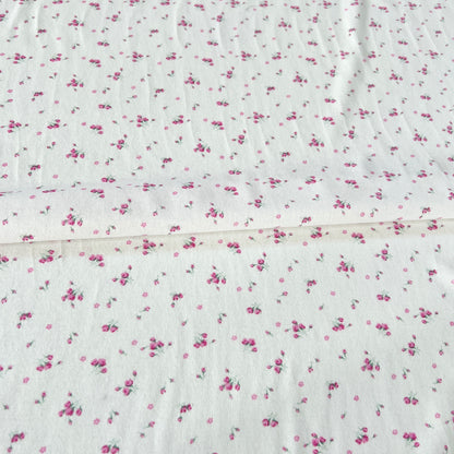Jersey 30/1 Florcitas Blanco
