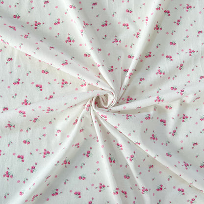 Jersey 30/1 Florcitas Blanco