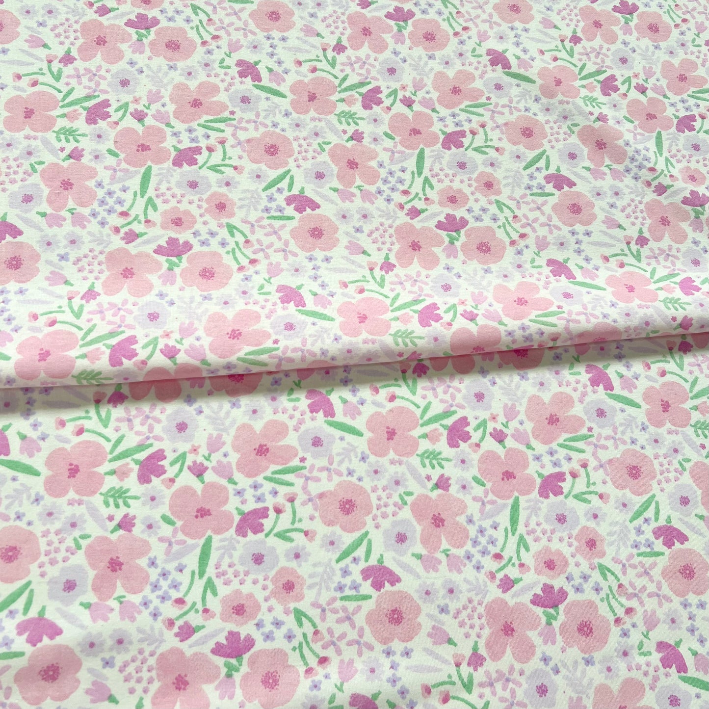 Jersey 30/1 Blossom Fondo Rosa