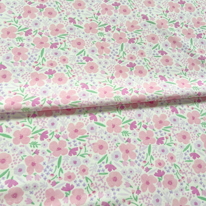 Jersey 30/1 Blossom Fondo Rosa