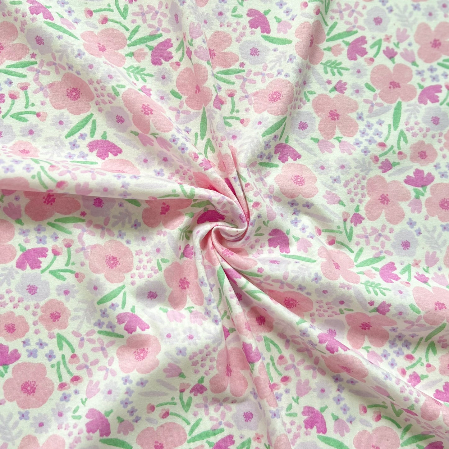 Jersey 30/1 Blossom Fondo Rosa