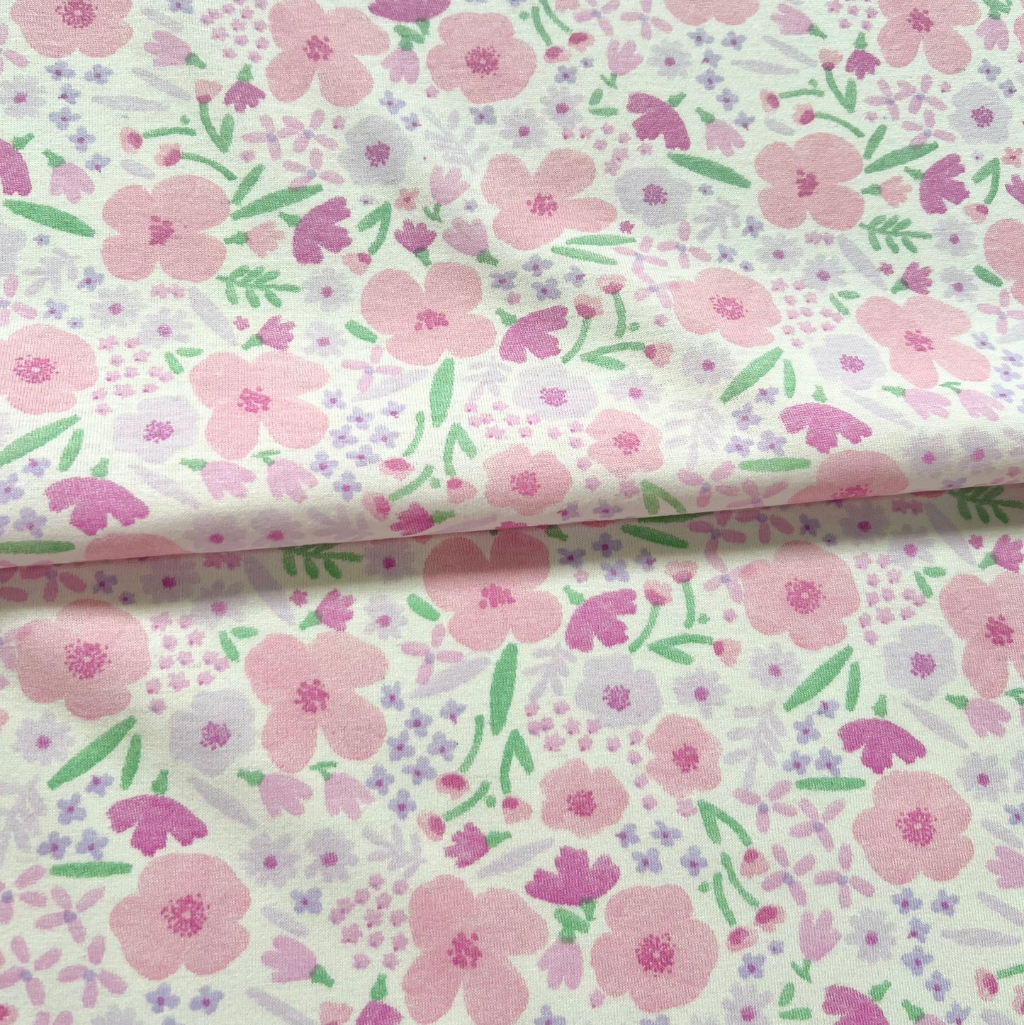 Jersey 30/1 Blossom Fondo Rosa