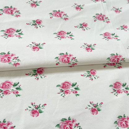 Jersey 30/1 c/lycra Rosas Fondo Natural