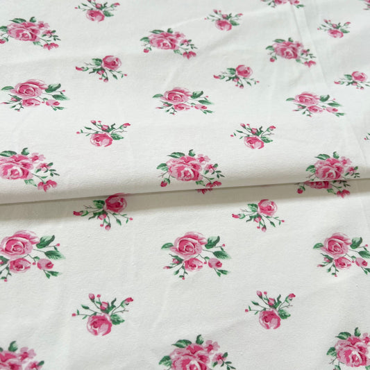 Jersey 30/1 c/lycra Rosas Fondo Natural