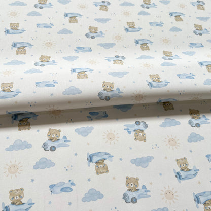 Gabardina Aviones Celeste