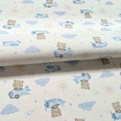 Gabardina Aviones Celeste