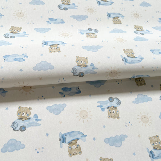 Gabardina Aviones Celeste