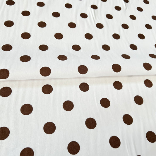 Gabardina 8oz Lunares Chocolate