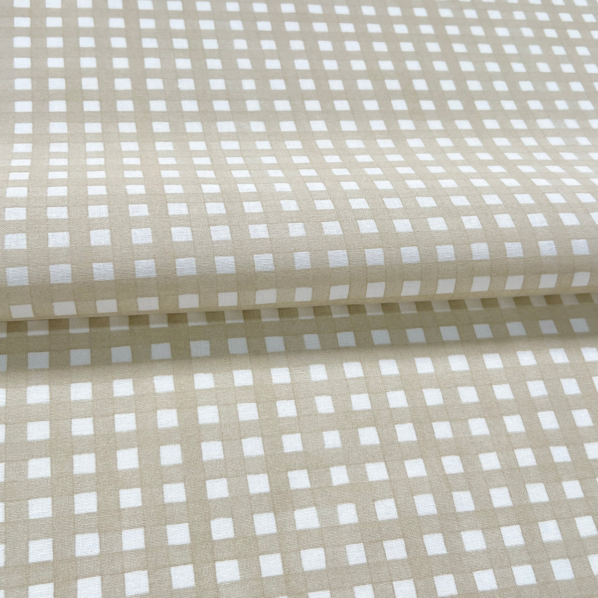 Tusor Cuadrillé Beige 1.50mts