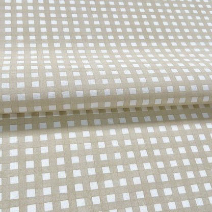 Tusor Cuadrillé Beige 1.50mts