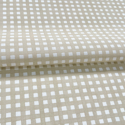 Tusor Cuadrillé Beige 1.50mts
