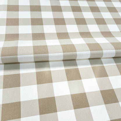 Tusor Cuadros Beige 1.50mts