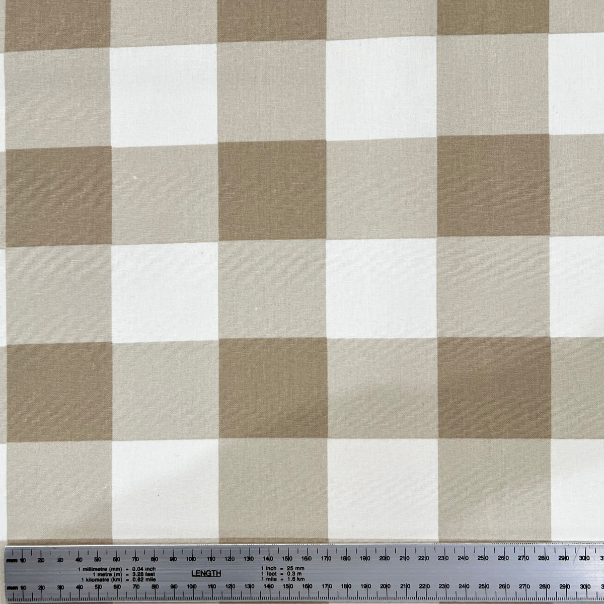 Tusor Cuadros Beige 1.50mts
