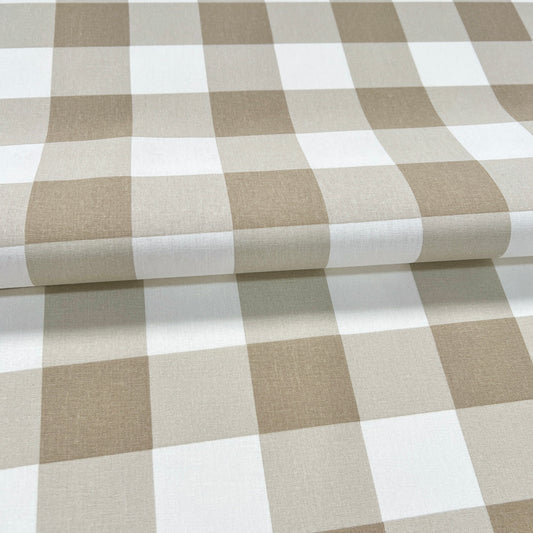 Tusor Cuadros Beige 1.50mts