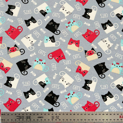 Lona Cats Gris c/Rojo