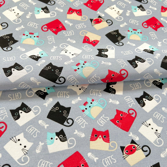 Lona Cats Gris c/Rojo