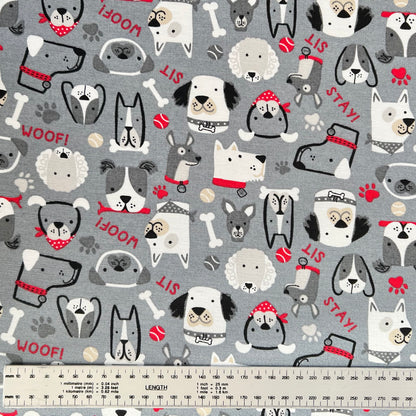 Lona Mascotas Fondo Gris
