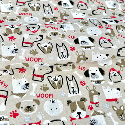 Lona Mascotas Fondo Beige