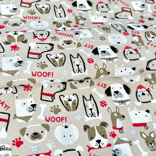 Lona Mascotas Fondo Beige