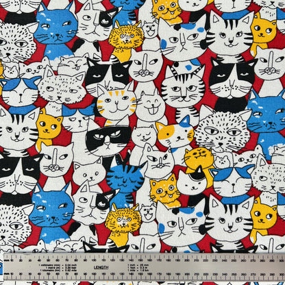 Lona Gatos Fondo Rojo