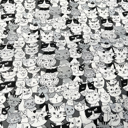 Lona Gatos Fondo Gris