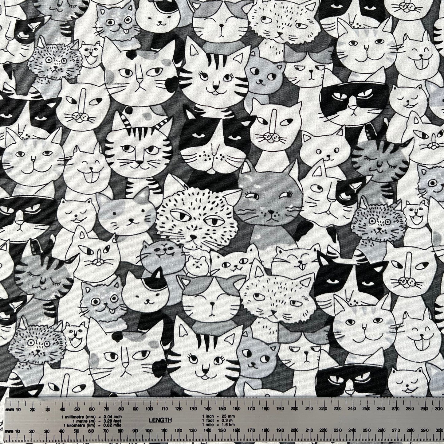 Lona Gatos Fondo Gris