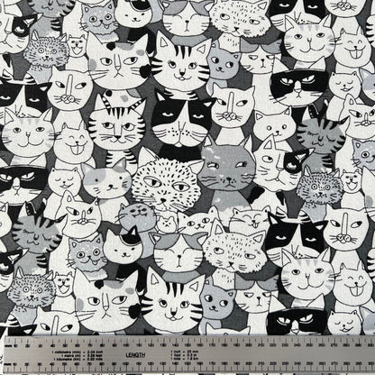 Lona Gatos Fondo Gris