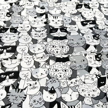 Lona Gatos Fondo Gris
