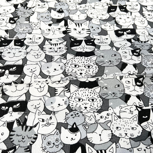 Lona Gatos Fondo Gris
