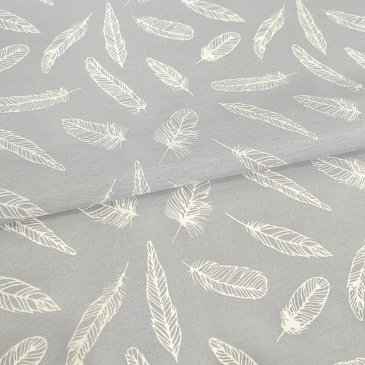 Percalito Plumas Gris 140h