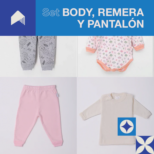Bolsón 12 Body, Remera y Pantalón