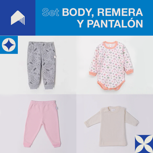 Bolsón 12 Body, Remera y Pantalón