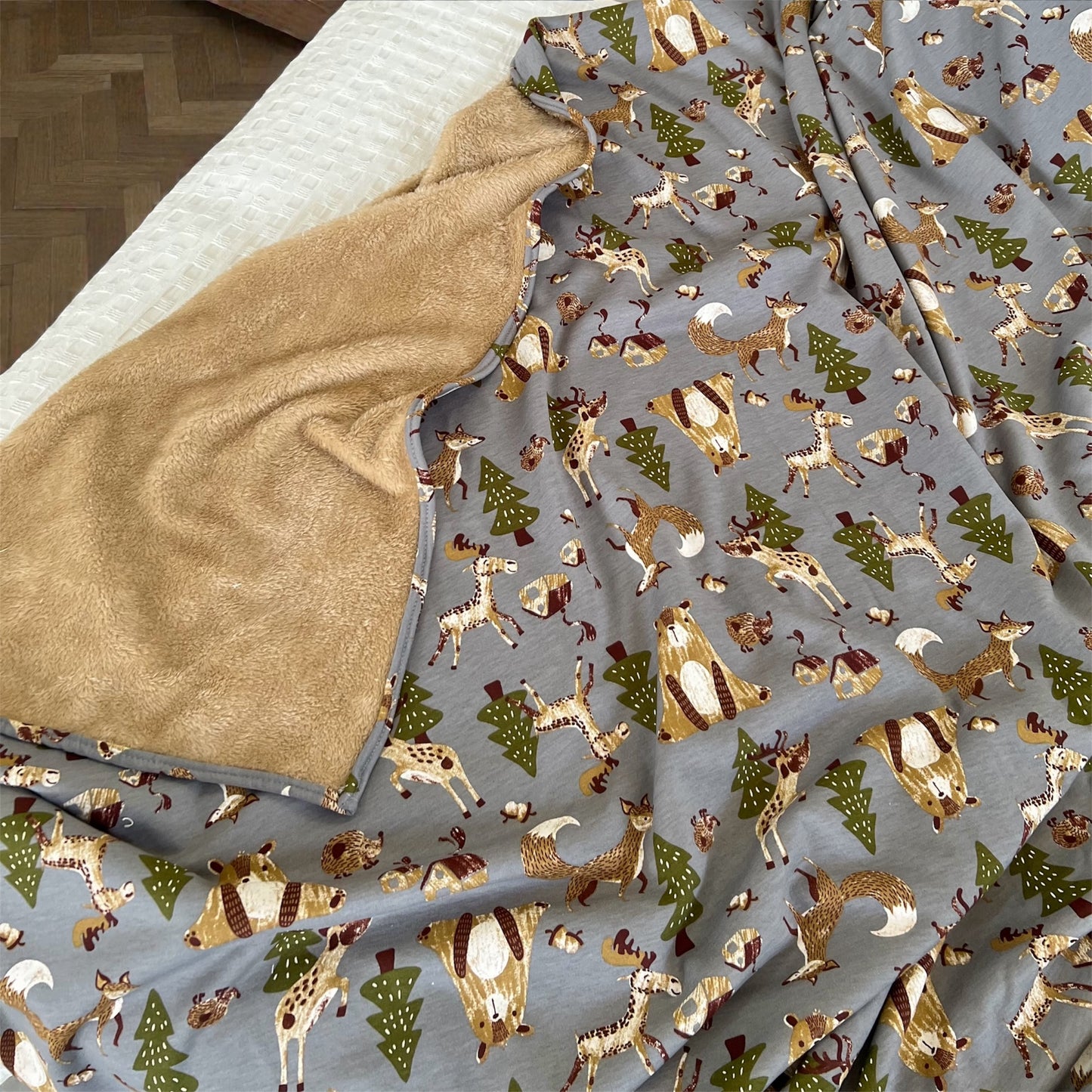 Manta Abercrombie Osos 1 y 1/2 pl.