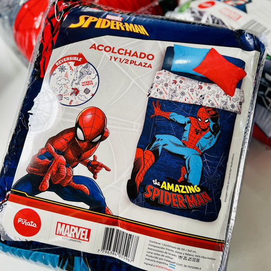 Acolchado Spiderman 1 y 1/2 pl.